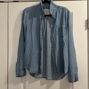 American Eagle button down; M; blue
